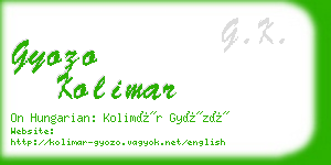 gyozo kolimar business card